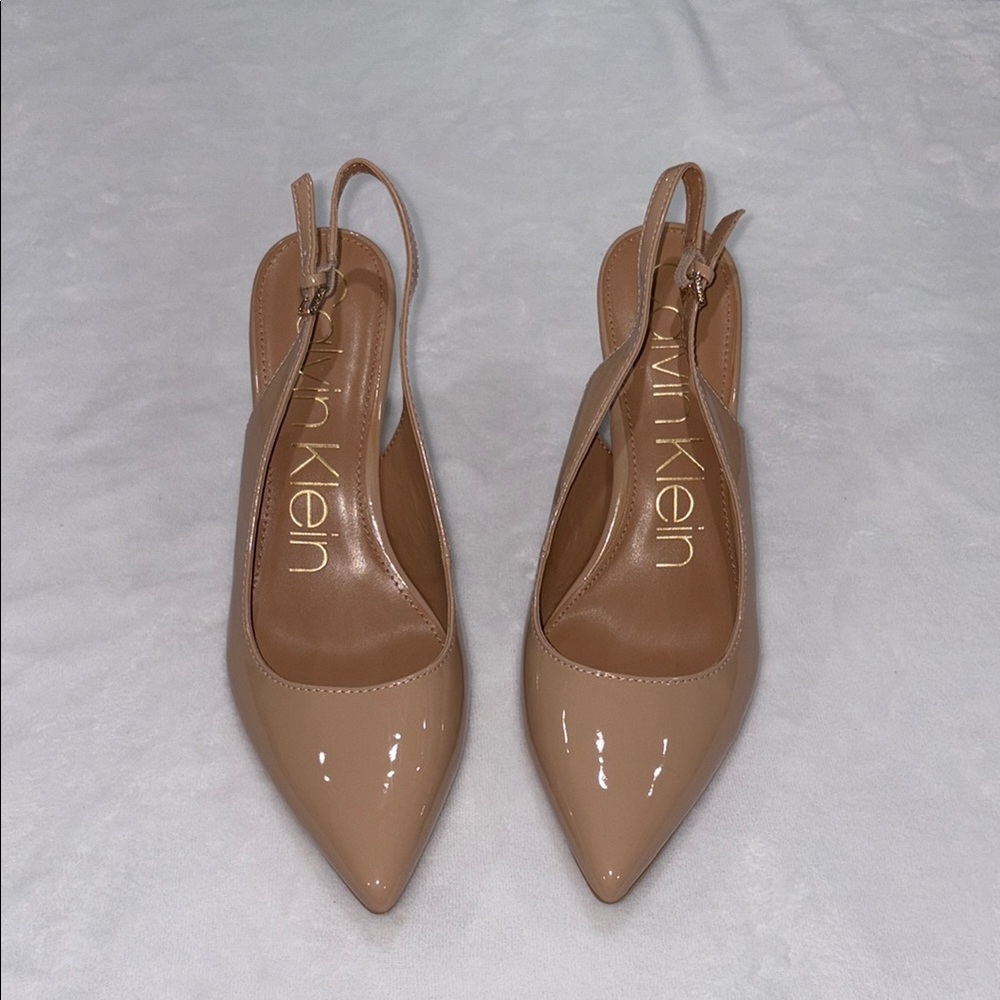 Calvin Klein Women's Tan Slingback Heels